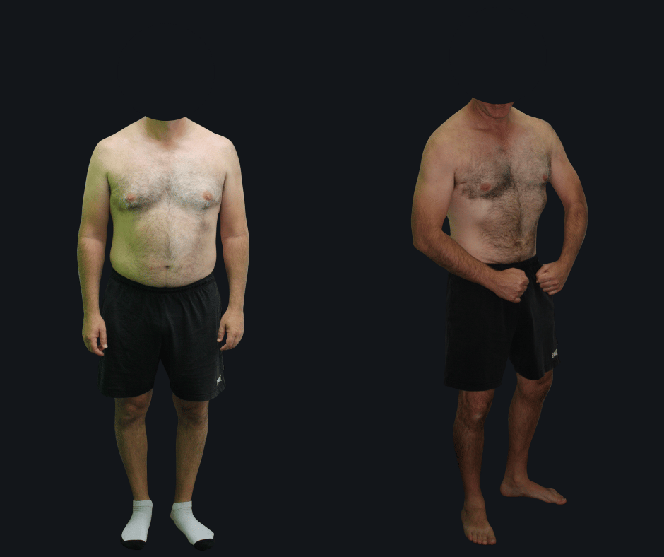 6X Training member transformation 10 - before and after 6 weeks