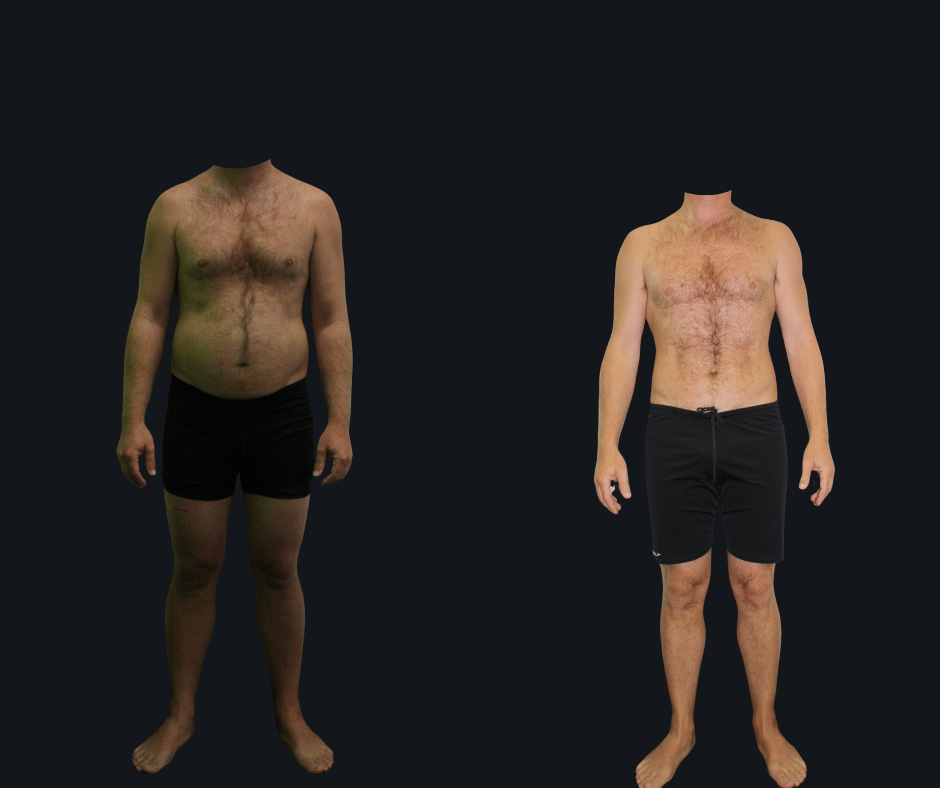 6X Training member transformation 2 - before and after 6 weeks