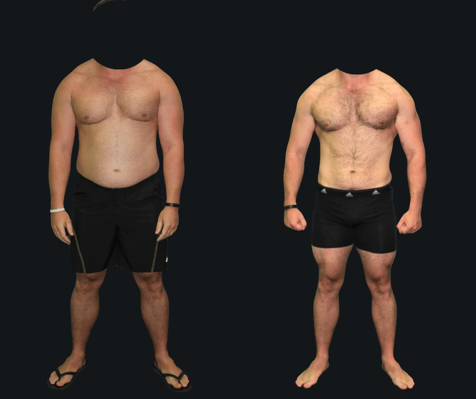 6X Training member transformation 14 - before and after 6 weeks