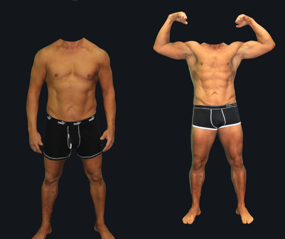 6X Training member transformation 13 - before and after 6 weeks