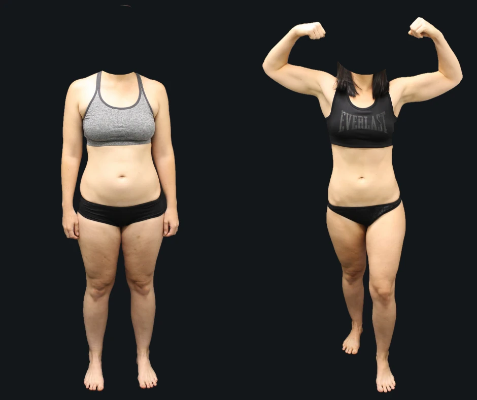 6X Training member transformation 25 - before and after 6 weeks