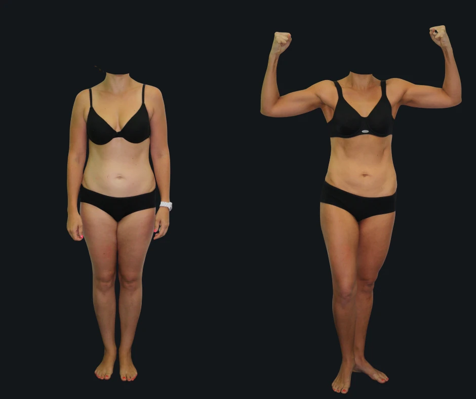 6X Training member transformation 9 - before and after 6 weeks